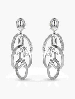 Valanova - Hallmarked 9K White Gold and Certified Lab Grown Diamond 0.49cts Drop Earrings