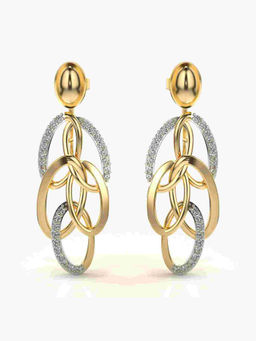 Valanova - Hallmarked 9K Yellow Gold and Certified Lab Grown Diamond 0.49cts Drop Earrings