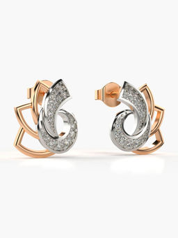 Valanova - Hallmarked 9K Rose Gold and Certified Lab Grown Diamond 0.33cts Stud Earrings