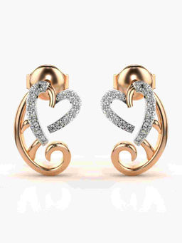 Valanova - Hallmarked 9K Rose Gold and Certified Lab Grown Diamond 0.18cts Stud Earrings