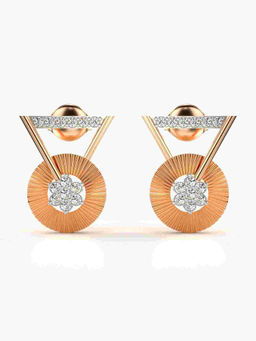 Valanova - Hallmarked 9K Rose Gold and Certified Lab Grown Diamond 0.28cts Stud Earrings