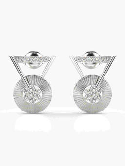 Valanova - Hallmarked 9K White Gold and Certified Lab Grown Diamond 0.28cts Stud Earrings