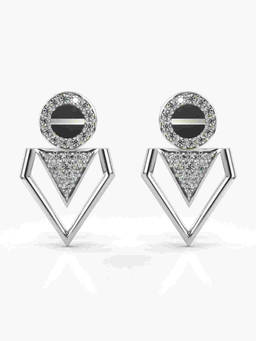 Valanova - Hallmarked 9K White Gold and Certified Lab Grown Diamond 0.32cts Stud Earrings