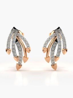 Valanova - Hallmarked 9K Rose Gold and Certified Lab Grown Diamond 0.38cts Stud Earrings