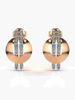 Valanova - Hallmarked 9K Rose Gold and Certified Lab Grown Diamond 0.27cts Stud Earrings