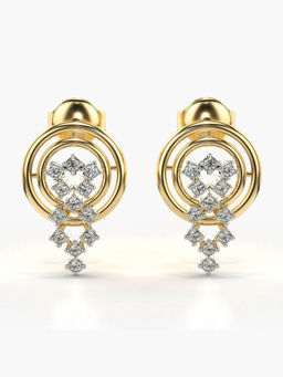 Valanova - Hallmarked 9K Yellow Gold and Certified Lab Grown Diamond 0.18cts Stud Earrings