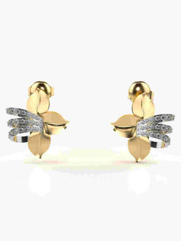Valanova - Hallmarked 9K Yellow Gold and Certified Lab Grown Diamond 0.26cts Stud Earrings