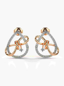 Valanova - Hallmarked 9K Rose Gold and Certified Lab Grown Diamond 0.44cts Stud Earrings
