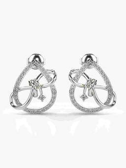 Valanova - Hallmarked 9K White Gold and Certified Lab Grown Diamond 0.44cts Stud Earrings