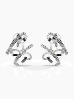 Valanova - Hallmarked 9K White Gold and Certified Lab Grown Diamond 0.31cts Stud Earrings