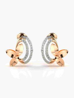Valanova - Hallmarked 9K Rose Gold and Certified Lab Grown Diamond 0.33cts Stud Earrings