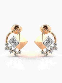 Valanova - Hallmarked 9K Rose Gold and Certified Lab Grown Diamond 0.22cts Stud Earrings