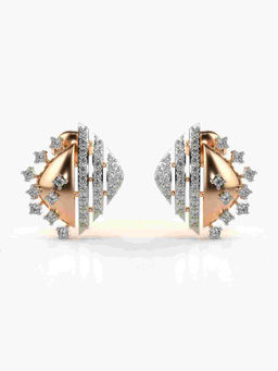Valanova - Hallmarked 9K Rose Gold and Certified Lab Grown Diamond 0.47cts Stud Earrings