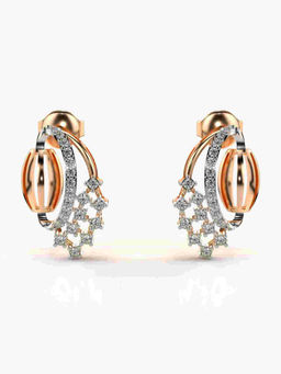 Valanova - Hallmarked 9K Rose Gold and Certified Lab Grown Diamond 0.28cts Stud Earrings