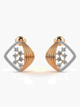 Valanova - Hallmarked 9K Rose Gold and Certified Lab Grown Diamond 0.39cts Stud Earrings