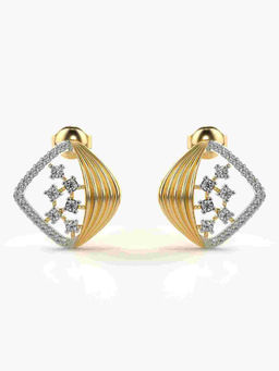 Valanova - Hallmarked 9K Yellow Gold and Certified Lab Grown Diamond 0.39cts Stud Earrings