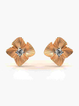 Valanova - Hallmarked 9K Rose Gold and Certified Lab Grown Diamond 0.21cts Stud Earrings