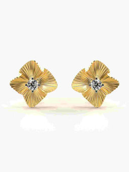 Valanova - Hallmarked 9K Yellow Gold and Certified Lab Grown Diamond 0.21cts Stud Earrings