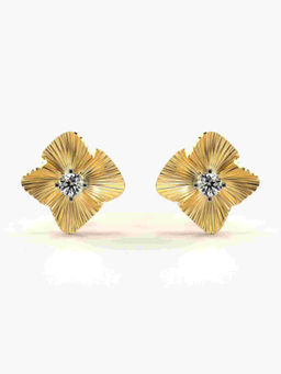 Valanova - Hallmarked 9K Yellow Gold and Certified Lab Grown Diamond 0.21cts Stud Earrings