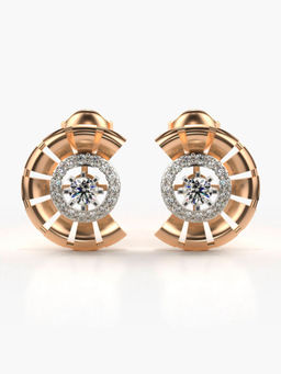 Valanova - Hallmarked 9K Rose Gold and Certified Lab Grown Diamond 0.24cts Stud Earrings