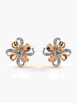 Valanova - Hallmarked 9K Rose Gold and Certified Lab Grown Diamond 0.43cts Stud Earrings