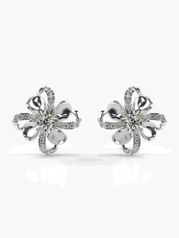 Valanova - Hallmarked 9K White Gold and Certified Lab Grown Diamond 0.43cts Stud Earrings