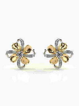 Valanova - Hallmarked 9K Yellow Gold and Certified Lab Grown Diamond 0.43cts Stud Earrings