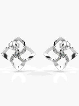 Valanova - Hallmarked 9K White Gold and Certified Lab Grown Diamond 0.44cts Stud Earrings