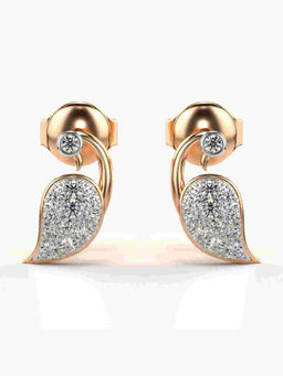 Valanova - Hallmarked 9K Rose Gold and Certified Lab Grown Diamond 0.28cts Stud Earrings