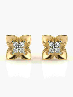 Valanova - Hallmarked 9K Yellow Gold and Certified Lab Grown Diamond 0.32cts Stud Earrings