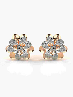 Valanova - Hallmarked 9K Rose Gold and Certified Lab Grown Diamond 0.26cts Stud Earrings