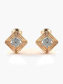 Valanova - Hallmarked 9K Rose Gold and Certified Lab Grown Diamond 0.31cts Stud Earrings