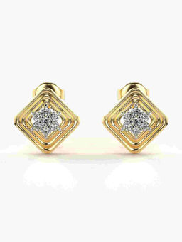 Valanova - Hallmarked 9K Yellow Gold and Certified Lab Grown Diamond 0.31cts Stud Earrings