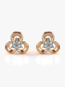 Valanova - Hallmarked 9K Rose Gold and Certified Lab Grown Diamond 0.50cts Stud Earrings