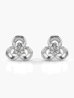 Valanova - Hallmarked 9K White Gold and Certified Lab Grown Diamond 0.50cts Stud Earrings