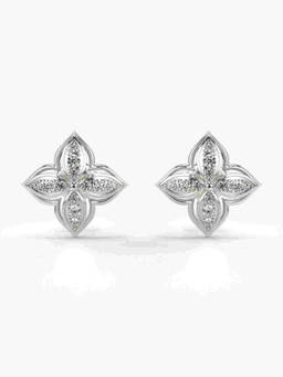 Valanova - Hallmarked 9K White Gold and Certified Lab Grown Diamond 0.27cts Stud Earrings