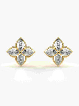 Valanova - Hallmarked 9K Yellow Gold and Certified Lab Grown Diamond 0.27cts Stud Earrings