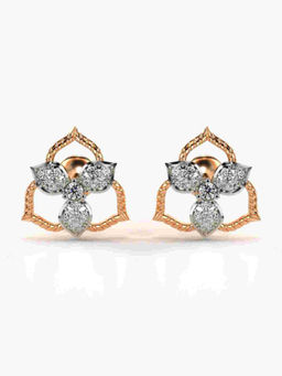 Valanova - Hallmarked 9K Rose Gold and Certified Lab Grown Diamond 0.28cts Stud Earrings