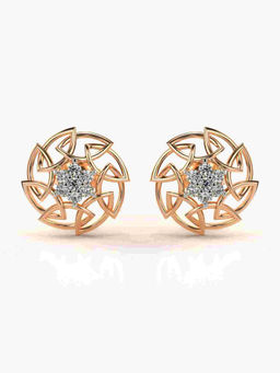 Valanova - Hallmarked 9K Rose Gold and Certified Lab Grown Diamond 0.31cts Stud Earrings