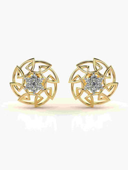 Valanova - Hallmarked 9K Yellow Gold and Certified Lab Grown Diamond 0.31cts Stud Earrings