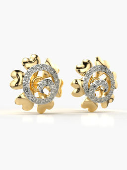 Valanova - Hallmarked 9K Yellow Gold and Certified Lab Grown Diamond 0.38cts Stud Earrings