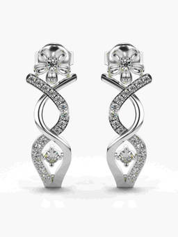 Valanova - Hallmarked 9K White Gold and Certified Lab Grown Diamond 0.31cts Drop Earrings