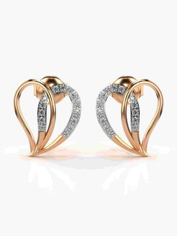 Valanova - Hallmarked 9K Rose Gold and Certified Lab Grown Diamond 0.19cts Stud Earrings