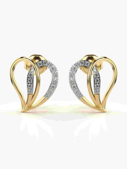 Valanova - Hallmarked 9K Yellow Gold and Certified Lab Grown Diamond 0.19cts Stud Earrings