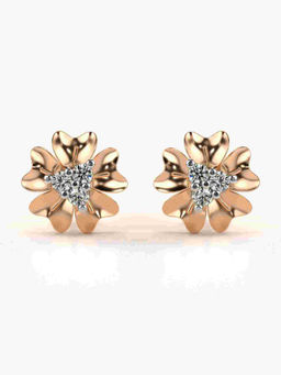 Valanova - Hallmarked 9K Rose Gold and Certified Lab Grown Diamond 0.34cts Stud Earrings