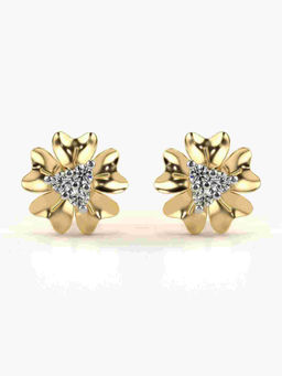 Valanova - Hallmarked 9K Yellow Gold and Certified Lab Grown Diamond 0.34cts Stud Earrings