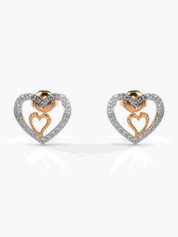 Valanova - Hallmarked 9K Rose Gold and Certified Lab Grown Diamond 0.39cts Stud Earrings