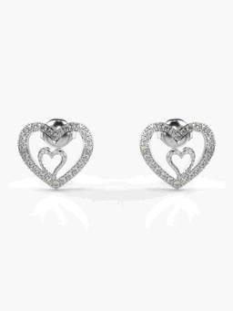 Valanova - Hallmarked 9K White Gold and Certified Lab Grown Diamond 0.39cts Stud Earrings