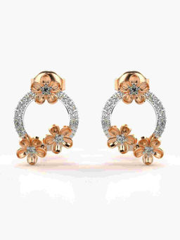 Valanova - Hallmarked 9K Rose Gold and Certified Lab Grown Diamond 0.29cts Stud Earrings