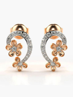 Valanova - Hallmarked 9K Rose Gold and Certified Lab Grown Diamond 0.23cts Stud Earrings